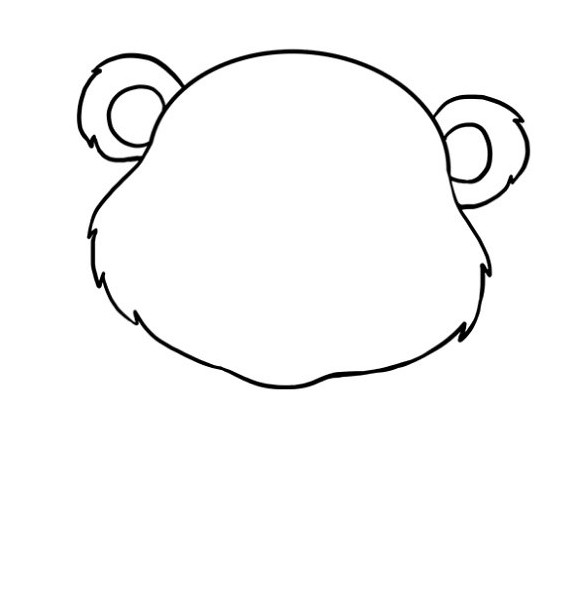 نقاشی بچه خرس برای بچه ها مرحله چهارم