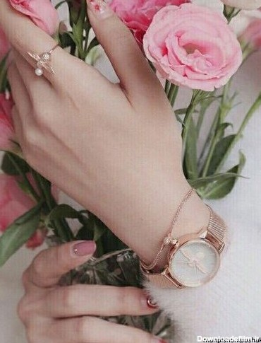مدل دستبند دخترانه با گل طبیعی