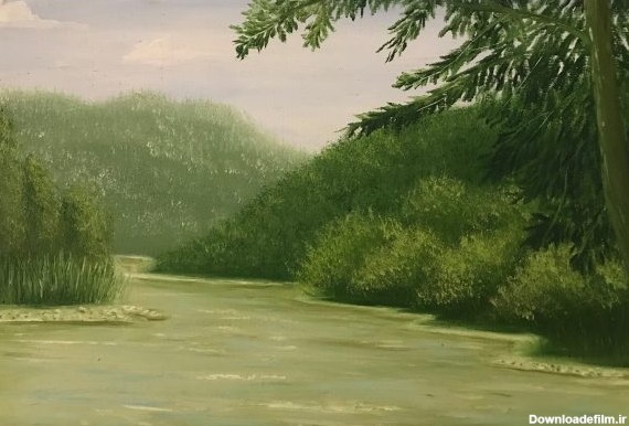 تابلو نقاشی رنگ روغن طبیعت درنیکا