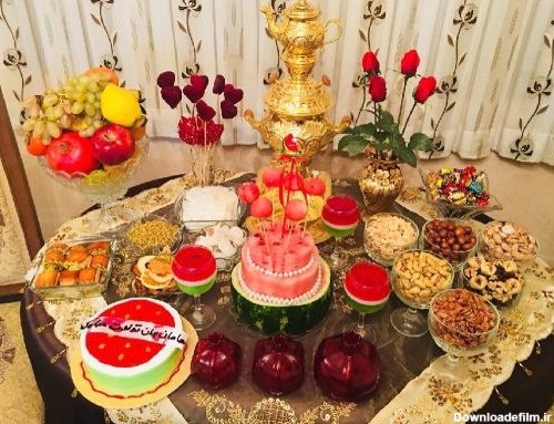 عکس سفره شب یلدا دونفره