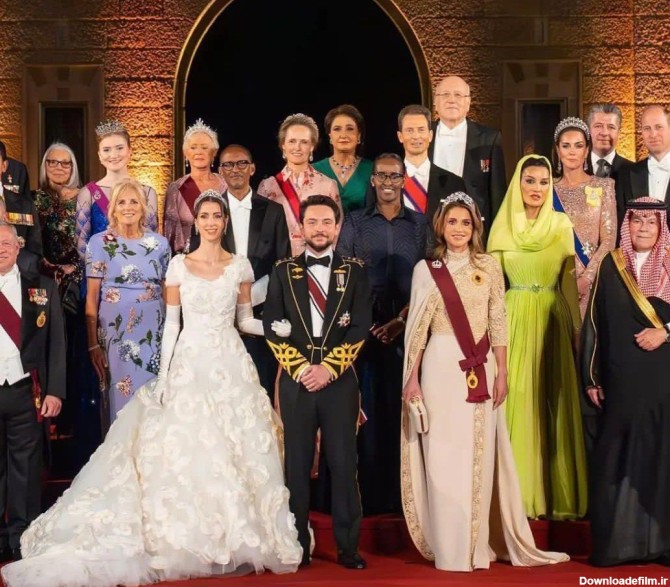 زیباترین ملکه‌های دنیا در جشن عروسی ولیعهد اردن / عکس دسته جمعی ...