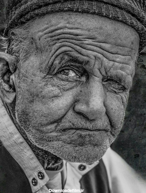 عکس چهره پیرمرد