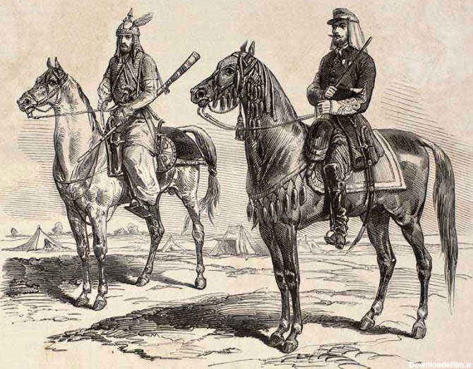 دانلود تصویر نقاشی سربازان سوار بر اسب