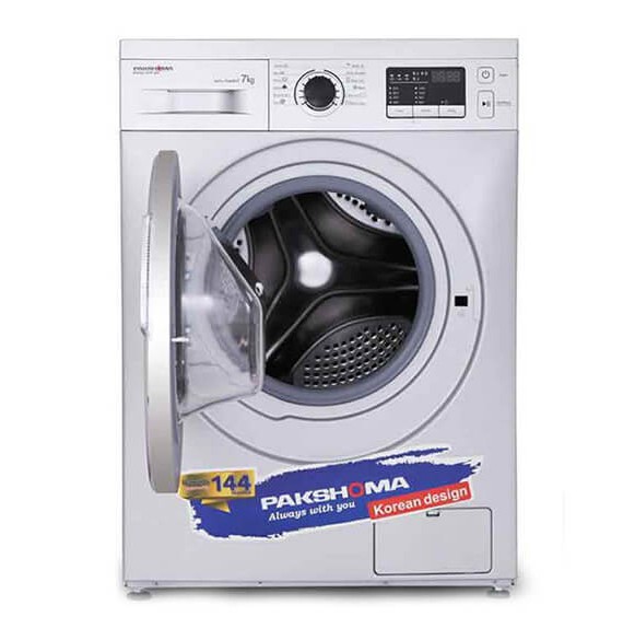 ماشین لباسشویی پاکشوما مدل WFU-74401 با ظرفیت 7 کیلوگرم- دریچه لباسشویی