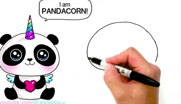 آموزش نقاشی آسان خرس پاندا pandacom