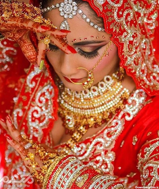 مدل آرایش و میکاپ صورت عروس به سبک هندی جدید 2018